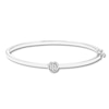 Thumbnail Image 1 of Diamond Bangle Bracelet 1/10 ct tw Round-cut Sterling Silver