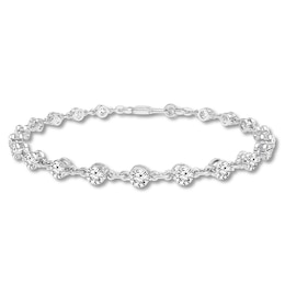 Diamond Bracelet 3 ct tw Round-cut 14K White Gold 7&quot; Length