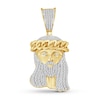 Thumbnail Image 1 of Men’s Diamond Jesus Pendant 1/2 ct tw 10K Yellow Gold