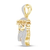 Thumbnail Image 2 of Men’s Diamond Jesus Pendant 1/2 ct tw 10K Yellow Gold