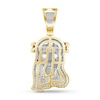 Thumbnail Image 4 of Men’s Diamond Jesus Pendant 1/2 ct tw 10K Yellow Gold