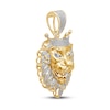 Thumbnail Image 2 of Men’s Diamond Lion Head Pendant 1 ct tw 14 Yellow Gold-Plated