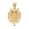 Thumbnail Image 3 of Men’s Diamond Lion Head Pendant 1 ct tw 14 Yellow Gold-Plated