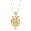 Thumbnail Image 4 of Men’s Diamond Lion Head Pendant 1 ct tw 14 Yellow Gold-Plated