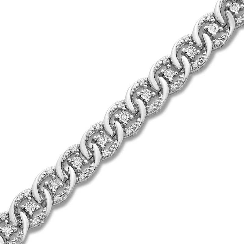 Diamond Bracelet 1/4 ct tw Sterling Silver 7.25"