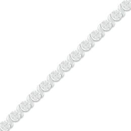 Diamond Bracelet 1/4 ct tw Sterling Silver 7.25&quot;