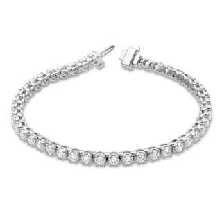 Diamond Fashion Bracelet 5 ct tw Round-cut 10K White Gold 7