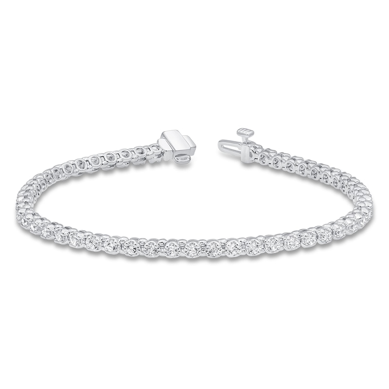 Diamond Fashion Bracelet 2 ct tw Round-cut 10K White Gold 7