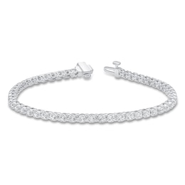 Diamond Fashion Bracelet 3 ct tw Round-cut 10K White Gold 7&quot;