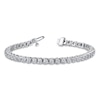 Thumbnail Image 1 of Diamond Fashion Bracelet 4 ct tw Round-cut 10K White Gold 7&quot;