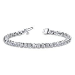 Diamond Fashion Bracelet 4 ct tw Round-cut 10K White Gold 7&quot;