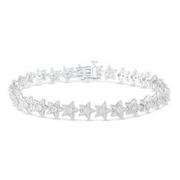 Diamond Star Fashion Bracelet 1/2 ct tw Sterling Silver 7.25&quot;