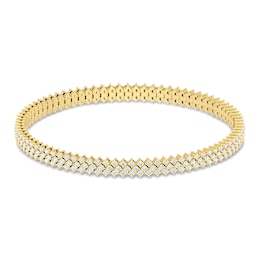 Diamond Fashion Bracelet 3 ct tw 10K Yellow Gold 7&quot;