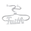 Thumbnail Image 1 of Diamond Faith Bolo Bracelet 1/5 ct tw Sterling Silver