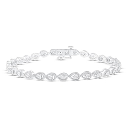 Diamond Fashion Bracelet Sterling Silver 7.25&quot;