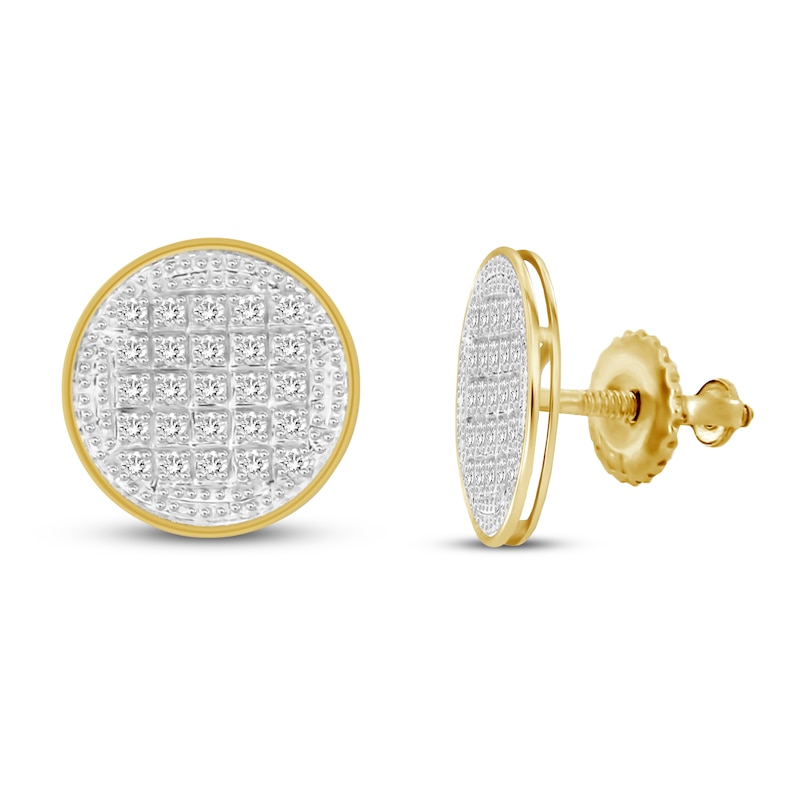 Main Image 1 of Diamond Earrings 1/6 ct tw Round-cut 10K Yellow Gold