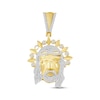 Thumbnail Image 1 of Men's Christ Pendant 1/2 ct tw Round-cut 10K Yellow Gold