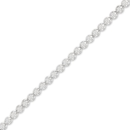 Diamond Bracelet 1 ct tw Round-Cut 10K White Gold 7&quot;