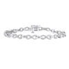 Thumbnail Image 0 of Diamond Bracelet 1/4 ct tw Round & Baguette Sterling Silver 7.25"