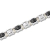 Thumbnail Image 2 of Men's Diamond Link Bracelet 1/15 ct tw Round-cut Yellow Ion-Plated Stainless Steel & Carbon Fiber 8.75&quot;