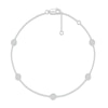 Thumbnail Image 0 of Diamond Five-Circle Bracelet 1/5 ct tw Round-cut 10K White Gold 7.5"