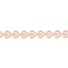 Thumbnail Image 1 of Diamond Heart Line Bracelet 1/4 ct tw Round-cut 10K Rose Gold 7.25"
