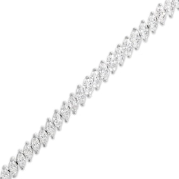 Diamond Line Bracelet 7 ct tw Marquise-cut 14K White Gold 7.25&quot;