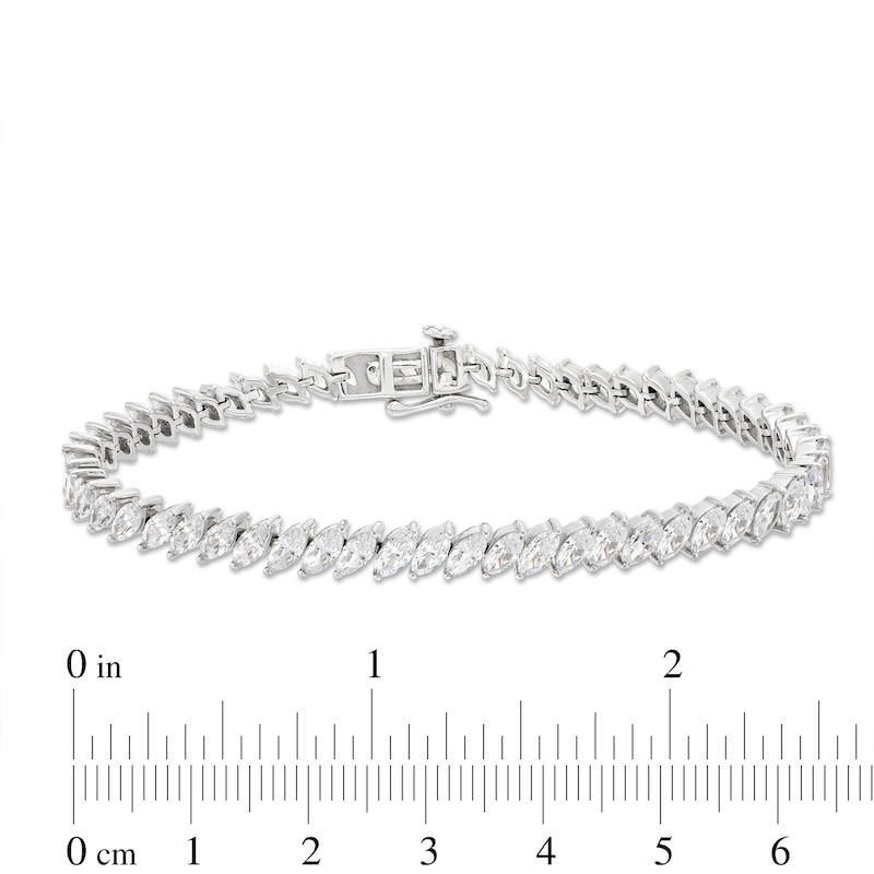 Main Image 4 of Diamond Line Bracelet 7 ct tw Marquise-cut 14K White Gold 7.25&quot;