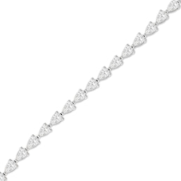 Diamond Line Bracelet 5 ct tw Pear-Shaped 14K White Gold 7.25&quot;