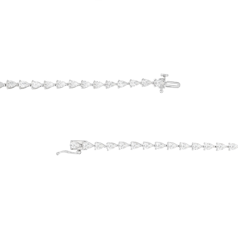 Main Image 2 of Diamond Line Bracelet 5 ct tw Pear-Shaped 14K White Gold 7.25&quot;