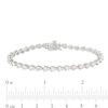 Thumbnail Image 4 of Diamond Line Bracelet 5 ct tw Pear-Shaped 14K White Gold 7.25&quot;