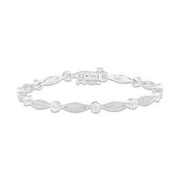 Diamond Bracelet 1/4 ct tw Round-cut 10K White Gold