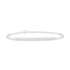 Thumbnail Image 0 of Diamond Bangle Chain Bracelet 1/10 ct tw Round-cut Sterling Silver 8"