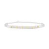 Thumbnail Image 0 of Diamond X Bangle Chain Bracelet 1/6 ct tw Round-cut Sterling Silver & 10K Yellow Gold 8"