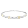 Thumbnail Image 1 of Diamond &quot;Mama&quot; Bracelet 1/3 ct tw Round-cut Sterling Silver & 10K Yellow Gold 7&quot;