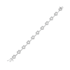 Thumbnail Image 1 of Diamond Heart Bracelet 1/10 ct tw Round-cut Sterling Silver 7"