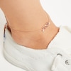 Thumbnail Image 3 of Diamond Leaves Anklet 1/20 ct tw Round-cut 10K Rose Gold 9&quot;