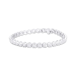 Lab-Grown Diamonds by KAY Line Bracelet 5 ct tw Round-cut 14K White Gold 7.25&quot;