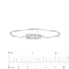 Thumbnail Image 2 of Diamond Three-Stone Bracelet 1/2 ct tw Round-cut 10K White Gold 7"