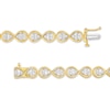 Thumbnail Image 1 of Diamond Infinity Bracelet 1 ct tw Baguette & Round-cut 10K Yellow Gold 7"