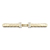 Thumbnail Image 1 of Diamond Quilted Cuff Bangle Bracelet 1/3 ct tw Round-cut 10K Yellow Gold