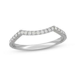 Neil Lane Artistry Lab-Created Diamond Contour Wedding Band 1/4 ct tw 14K White Gold