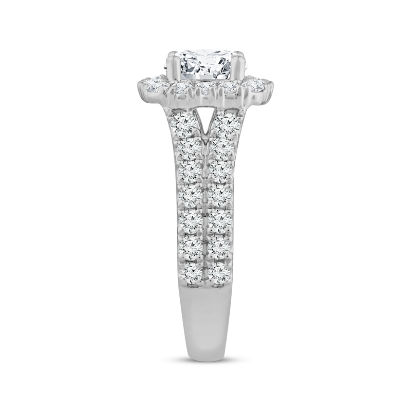 Main Image 2 of Lab-Grown Diamonds by KAY Engagement Ring 2-7/8 ct tw Round-cut 14K White Gold