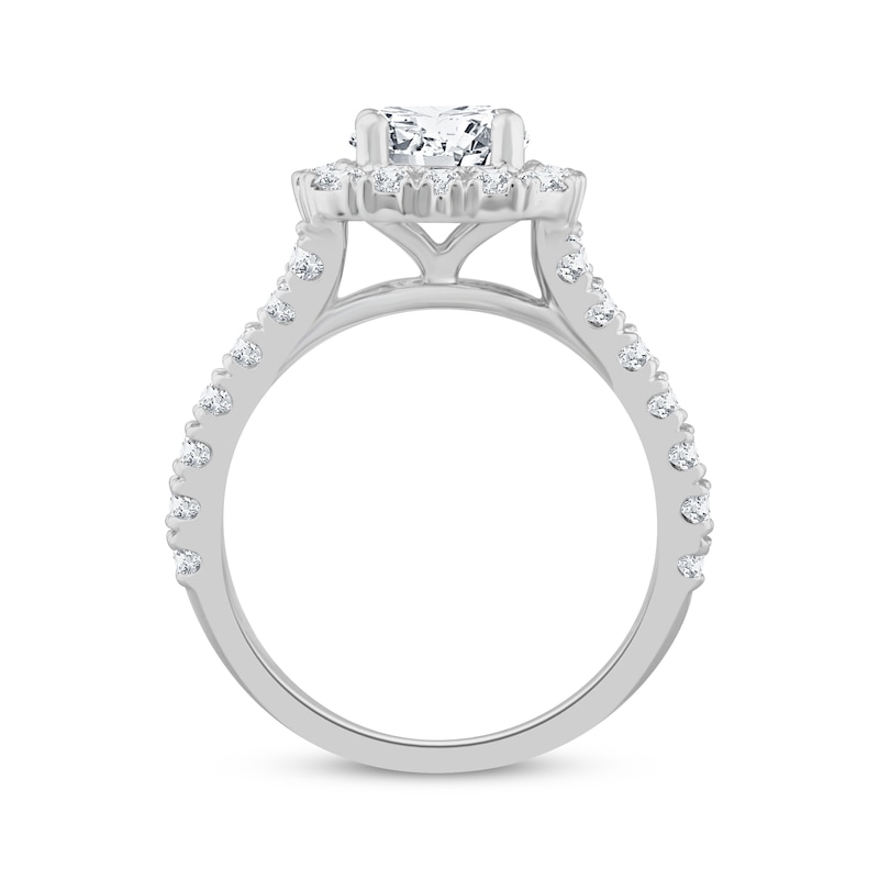 Main Image 3 of Lab-Grown Diamonds by KAY Engagement Ring 2-7/8 ct tw Round-cut 14K White Gold