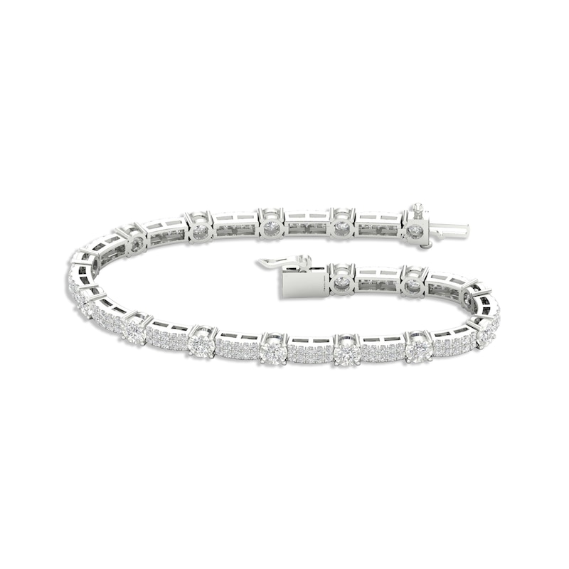 Main Image 1 of Diamond Tennis Bracelet 3 ct tw 10K White Gold 7.25&quot;