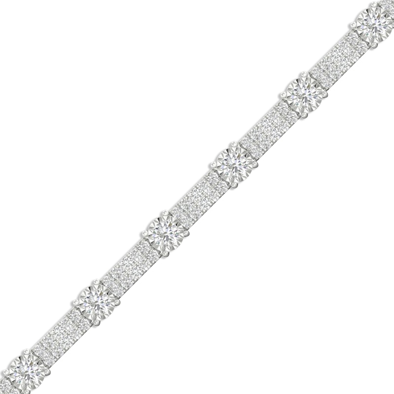 Main Image 2 of Diamond Tennis Bracelet 3 ct tw 10K White Gold 7.25&quot;