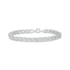 Thumbnail Image 1 of Round-Cut Diamond Chevron Tennis Bracelet 1 ct tw Sterling Silver 7.25”