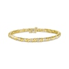 Thumbnail Image 1 of Round-Cut Diamond Spiral-Link Tennis Bracelet 1/2 ct tw 14K Yellow Gold 7.25”