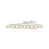 Thumbnail Image 1 of Round-Cut Diamond Link Bolo Bracelet 1/5 ct tw Sterling Silver & 10K Yellow Gold 9.5&quot;