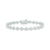 Thumbnail Image 1 of Diamond Cluster Link Tennis Bracelet 3-1/3 ct tw 14K White Gold 7”